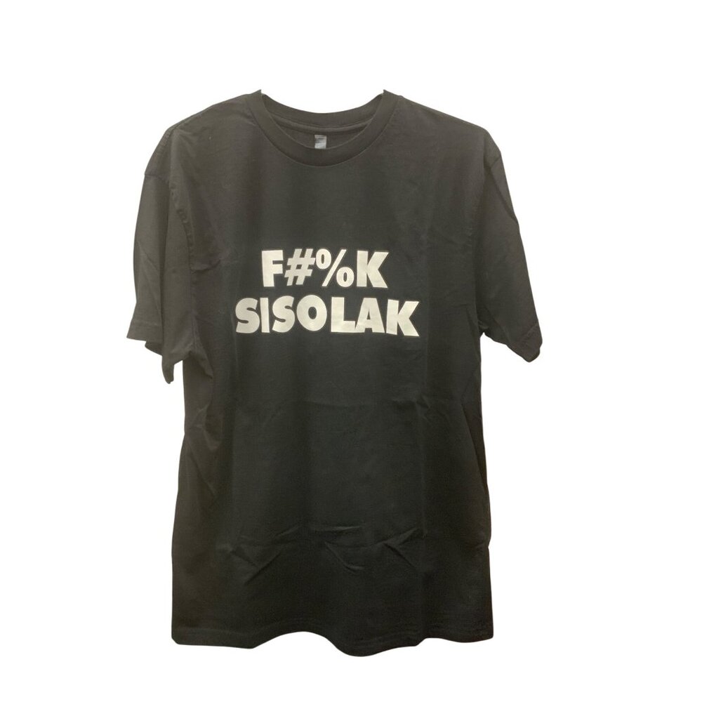 F#%K Sisolak Graphic Statement Tee Unisex Large Cotton Black